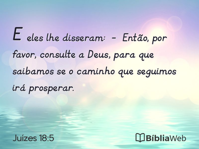 Juízes 18:5 em imagem para compartilhar