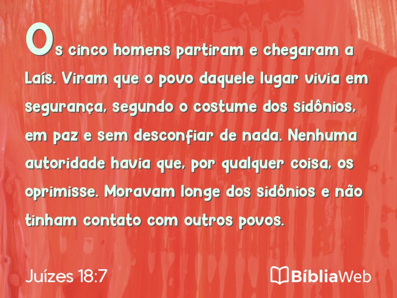 Juízes 18:7 em imagem para compartilhar