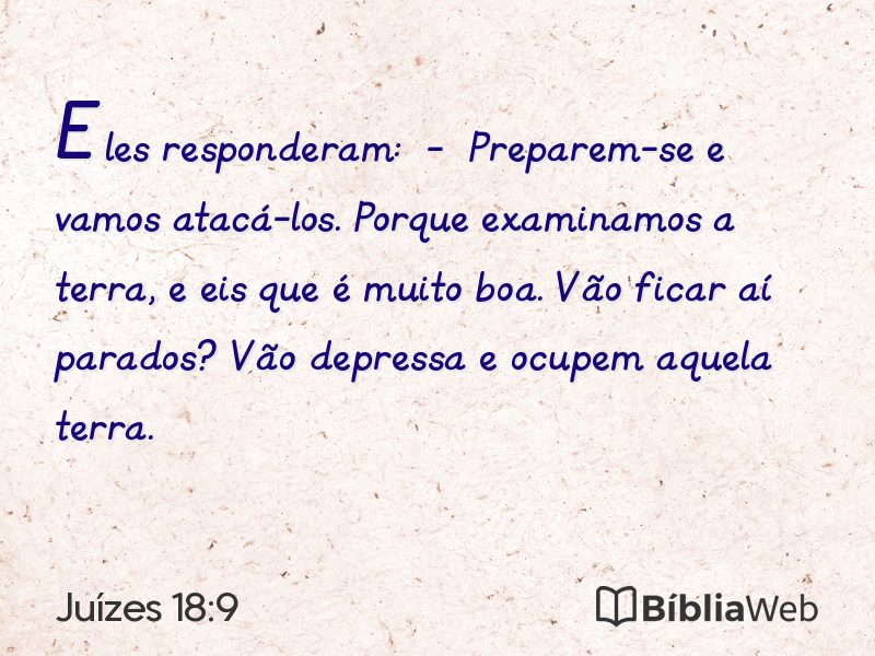 Juízes 18:9 em imagem para compartilhar