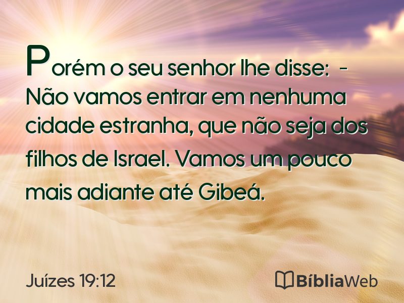 Juízes 19:12 em imagem para compartilhar