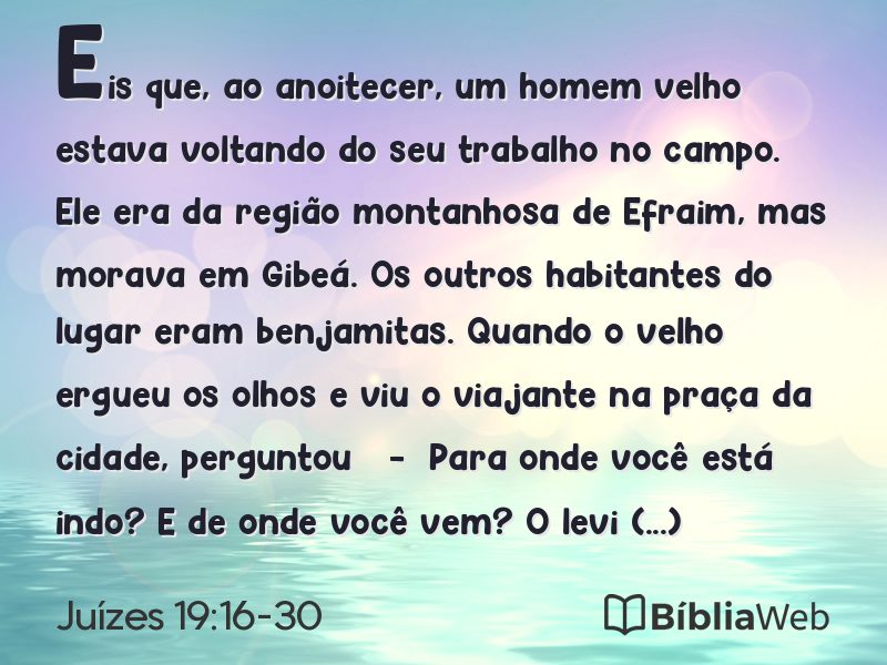 Juízes 19:16-30 em imagem para compartilhar