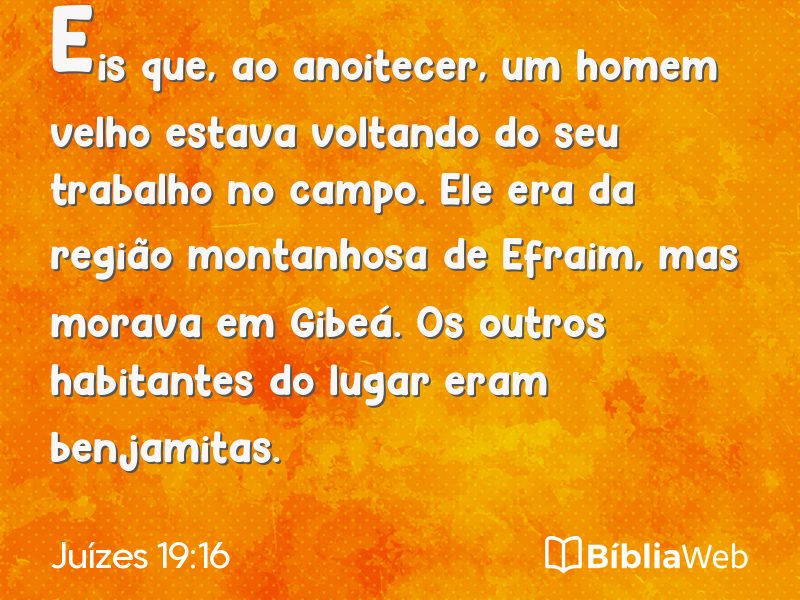 Juízes 19:16 em imagem para compartilhar