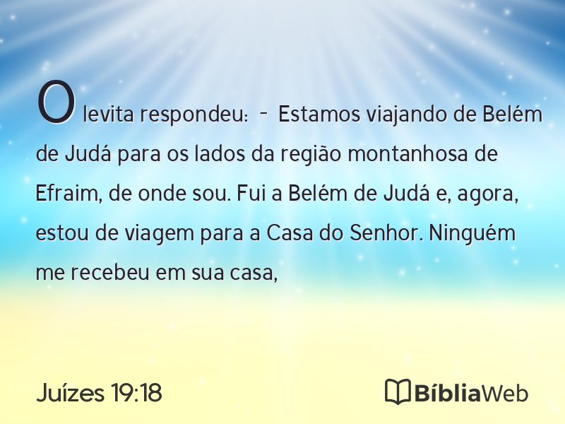 Juízes 19:18 em imagem para compartilhar