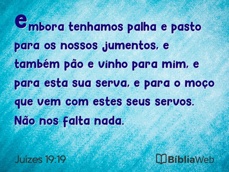 Juízes 19:19 em imagem para compartilhar