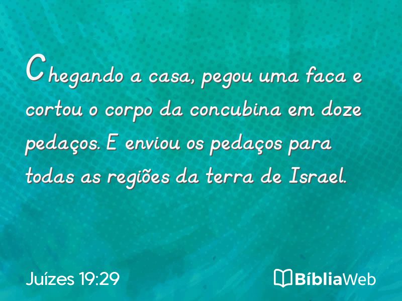 Juízes 19:29 em imagem para compartilhar