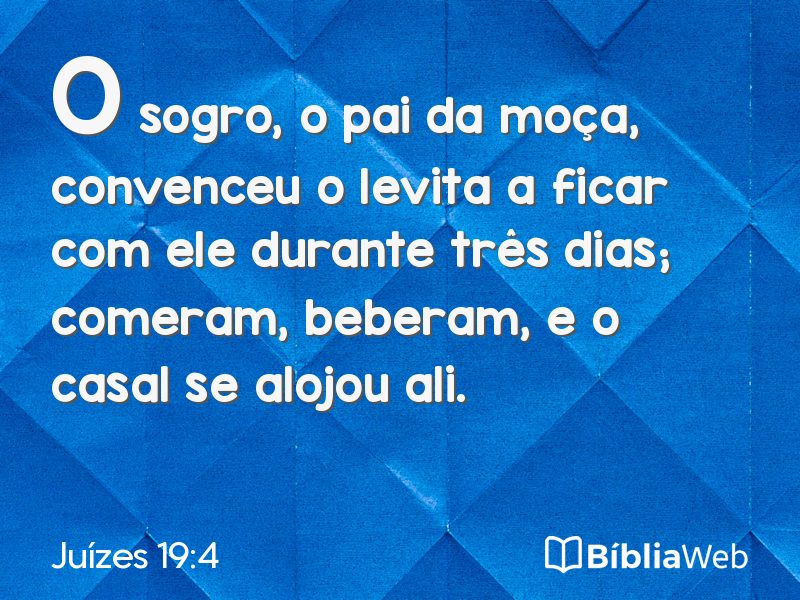 Juízes 19:4 em imagem para compartilhar