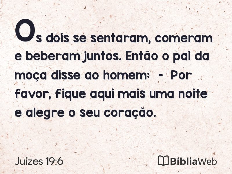 Juízes 19:6 em imagem para compartilhar