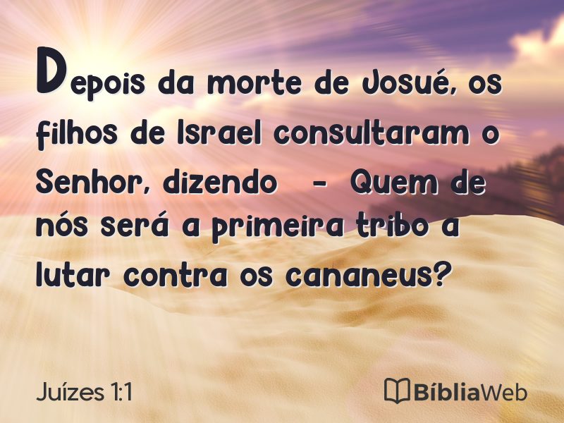 Juízes 1:1 em imagem para compartilhar