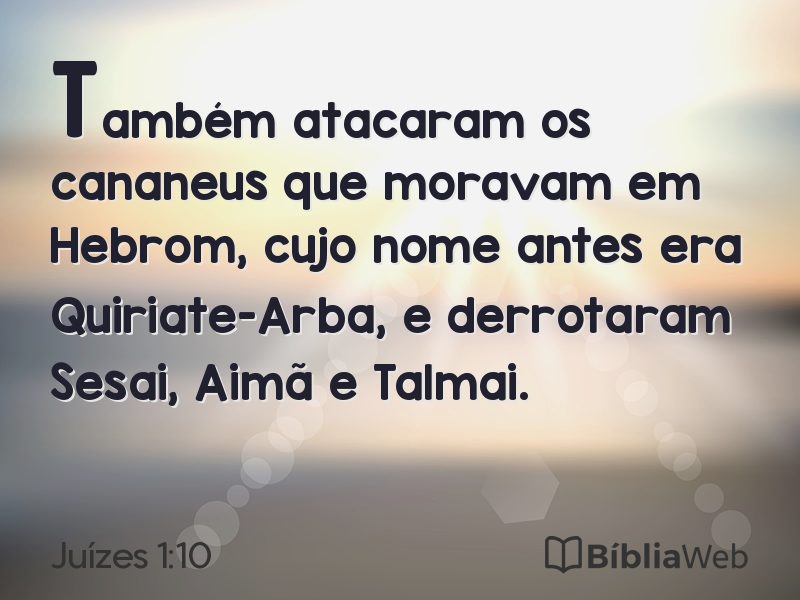 Juízes 1:10 em imagem para compartilhar