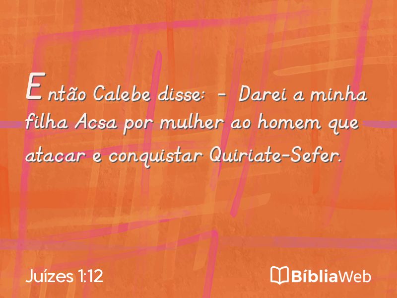 Juízes 1:12 em imagem para compartilhar