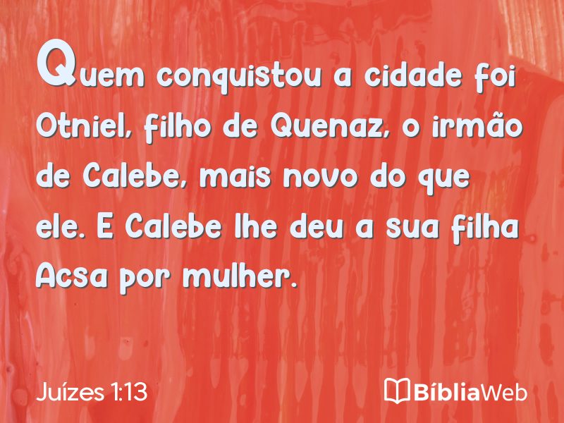 Juízes 1:13 em imagem para compartilhar