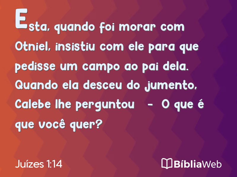 Juízes 1:14 em imagem para compartilhar
