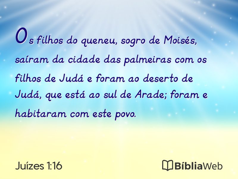 Juízes 1:16 em imagem para compartilhar