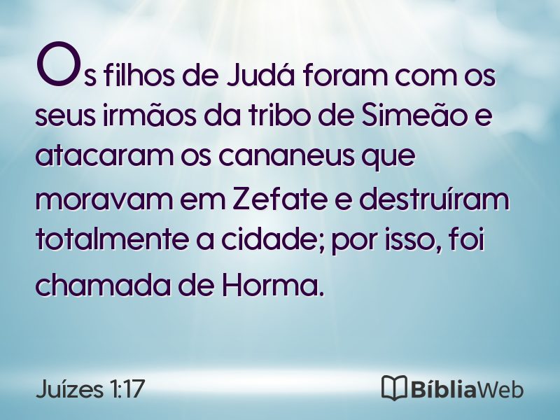 Juízes 1:17 em imagem para compartilhar