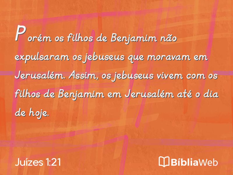 Juízes 1:21 em imagem para compartilhar
