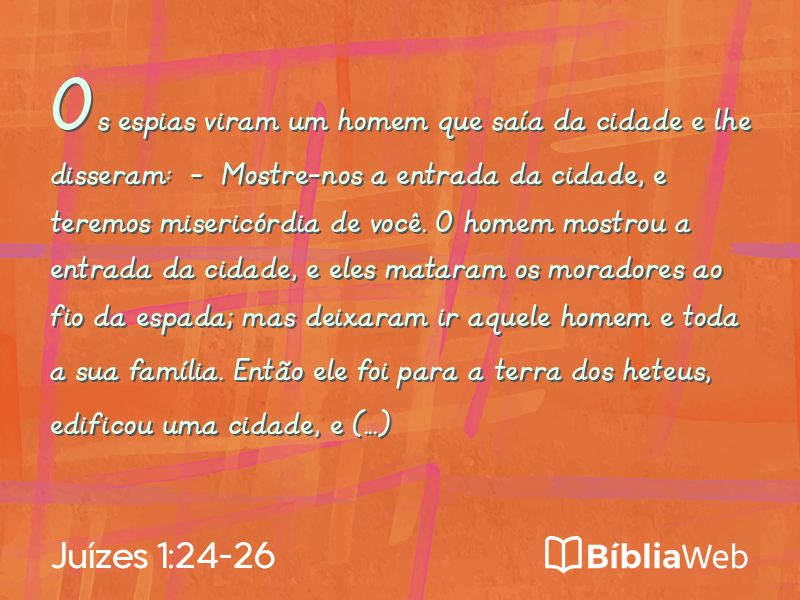 Juízes 1:24-26 em imagem para compartilhar