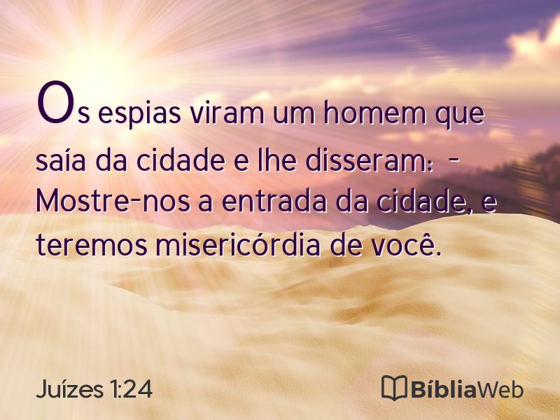 Juízes 1:24 em imagem para compartilhar