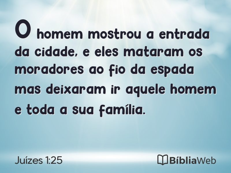 Juízes 1:25 em imagem para compartilhar