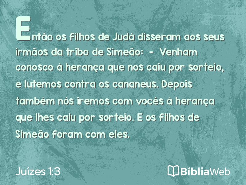 Juízes 1:3 em imagem para compartilhar