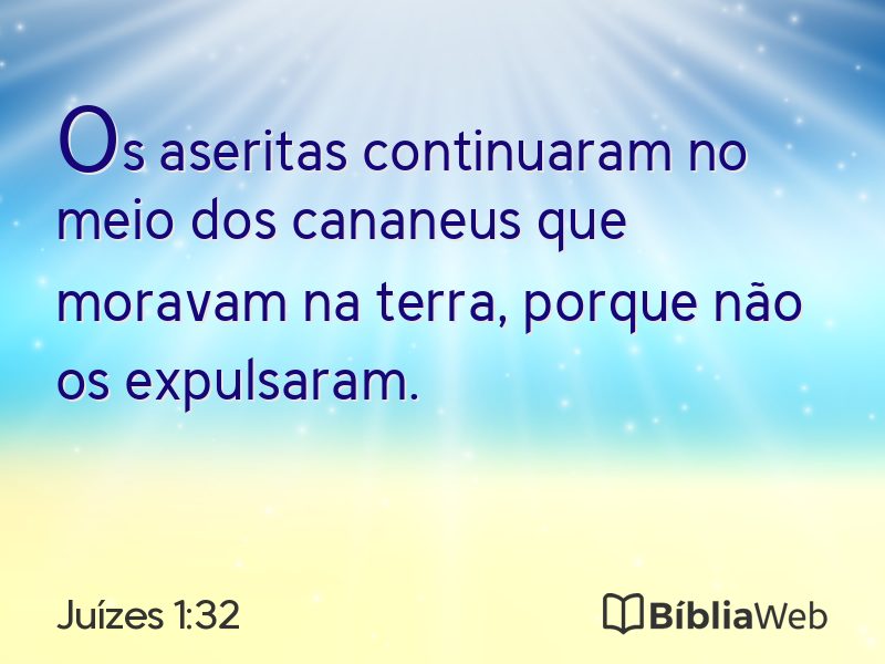 Juízes 1:32 em imagem para compartilhar