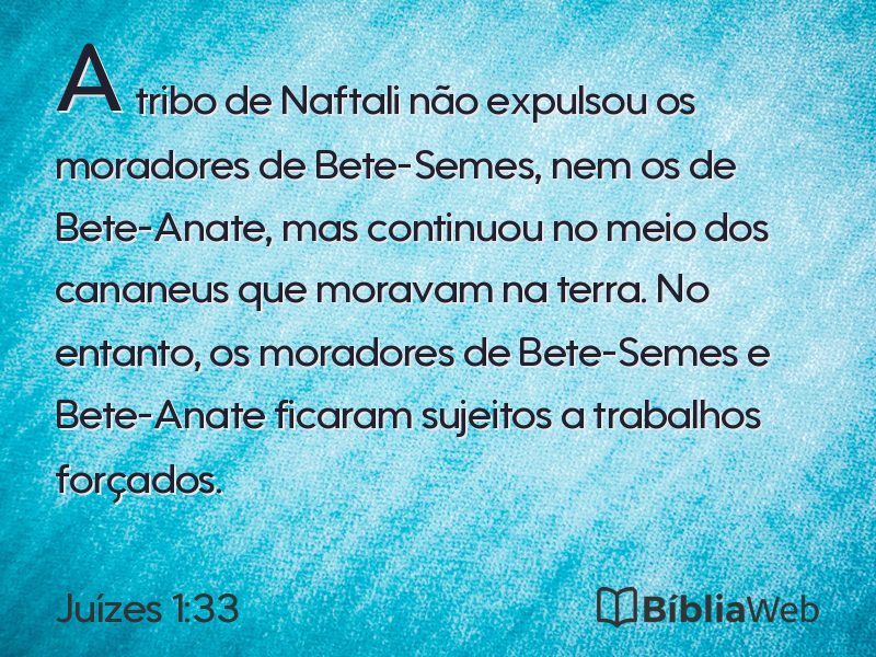 Juízes 1:33 em imagem para compartilhar