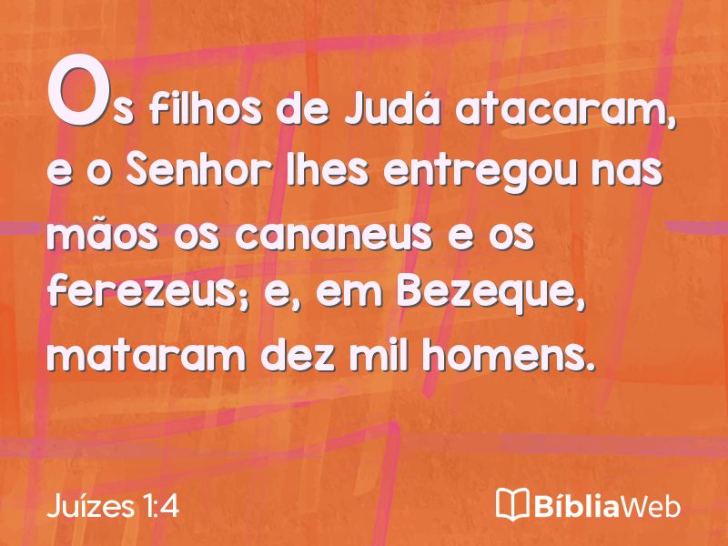 Juízes 1:4 em imagem para compartilhar