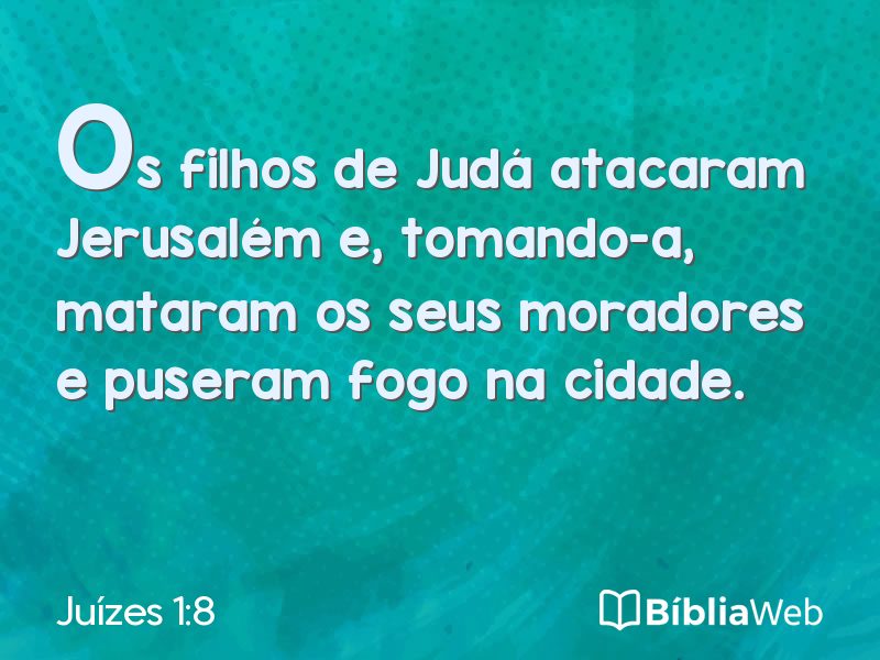 Juízes 1:8 em imagem para compartilhar