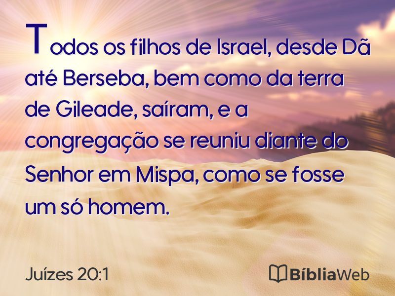 Juízes 20:1 em imagem para compartilhar