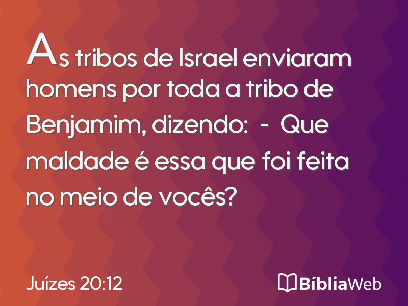 Juízes 20:12 em imagem para compartilhar