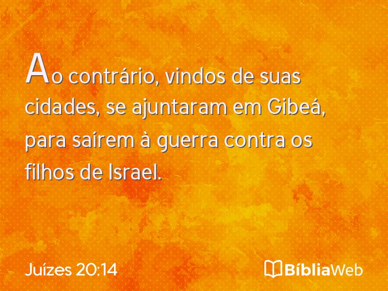 Juízes 20:14 em imagem para compartilhar