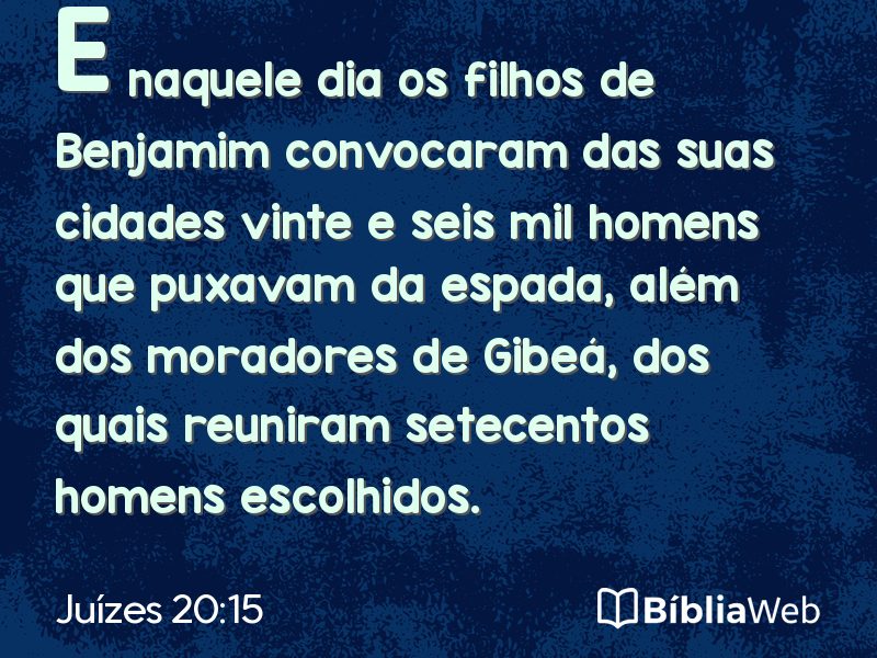 Juízes 20:15 em imagem para compartilhar