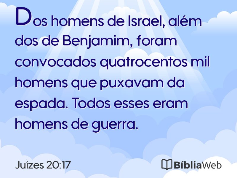 Juízes 20:17 em imagem para compartilhar