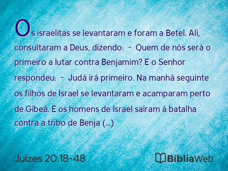 Juízes 20:18-48 em imagem para compartilhar