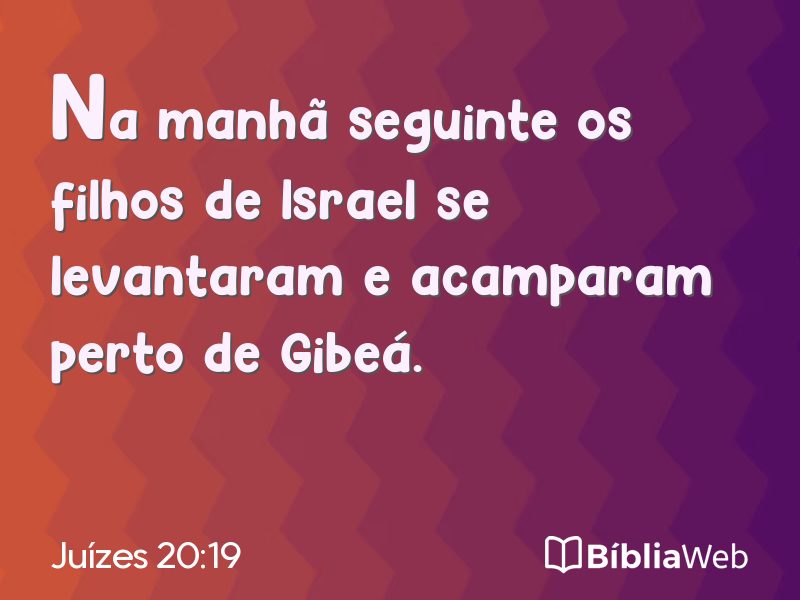 Juízes 20:19 em imagem para compartilhar
