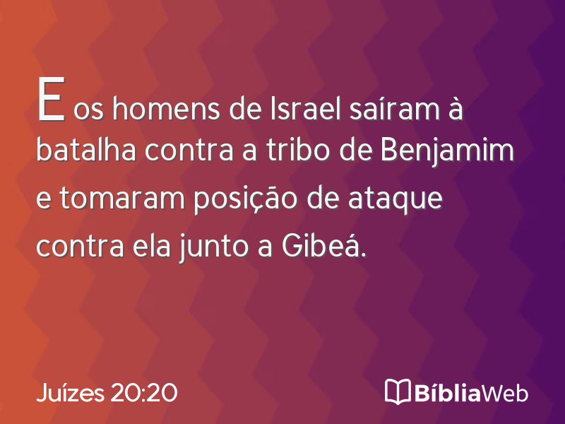 Juízes 20:20 em imagem para compartilhar