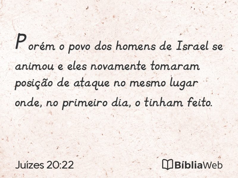 Juízes 20:22 em imagem para compartilhar