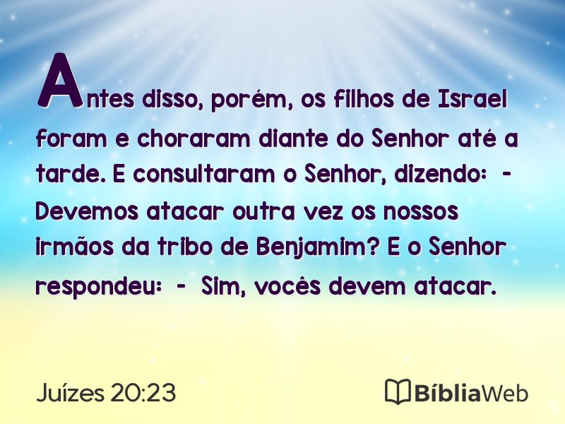 Juízes 20:23 em imagem para compartilhar