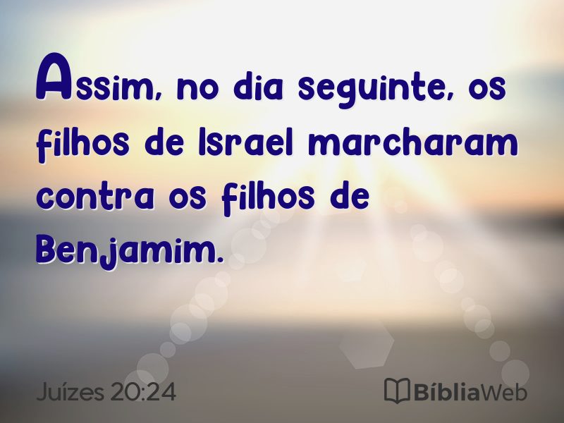 Juízes 20:24 em imagem para compartilhar