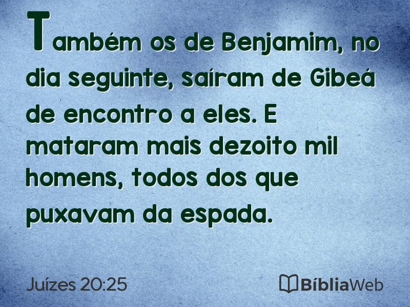 Juízes 20:25 em imagem para compartilhar