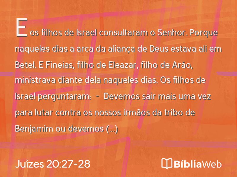 Juízes 20:27-28 em imagem para compartilhar