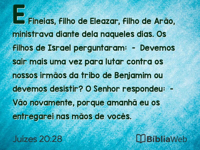 Juízes 20:28 em imagem para compartilhar