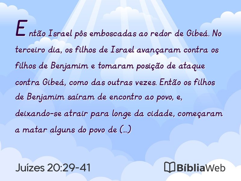 Juízes 20:29-41 em imagem para compartilhar