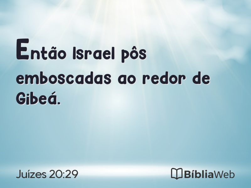 Juízes 20:29 em imagem para compartilhar