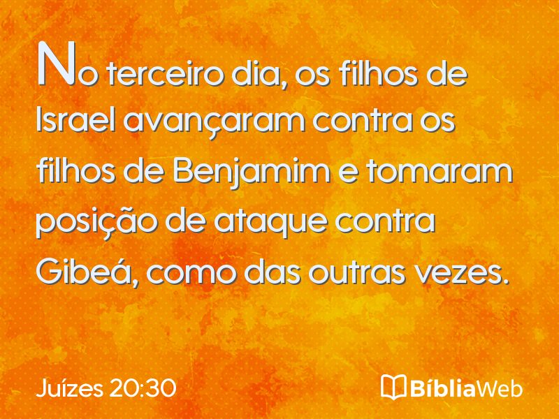 Juízes 20:30 em imagem para compartilhar