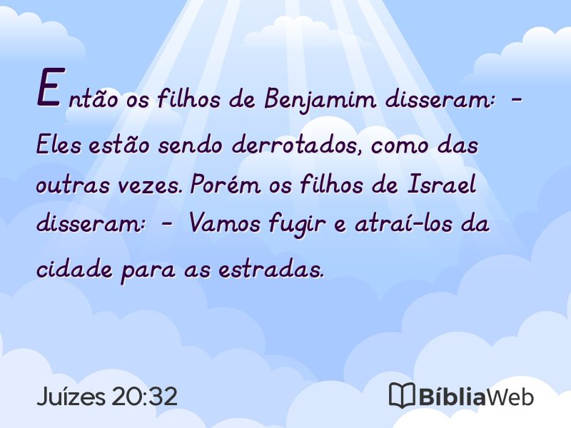 Juízes 20:32 em imagem para compartilhar