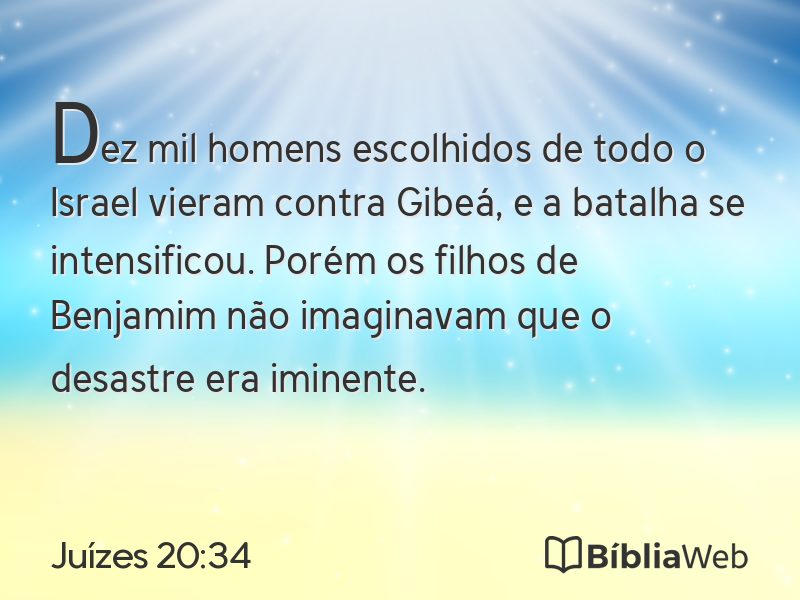 Juízes 20:34 em imagem para compartilhar