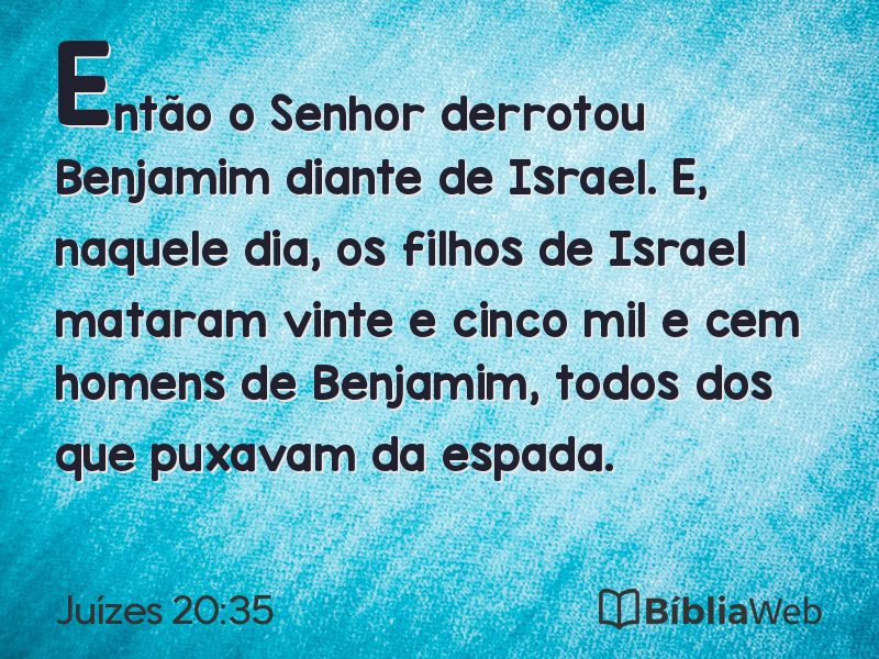 Juízes 20:35 em imagem para compartilhar