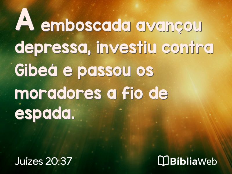 Juízes 20:37 em imagem para compartilhar