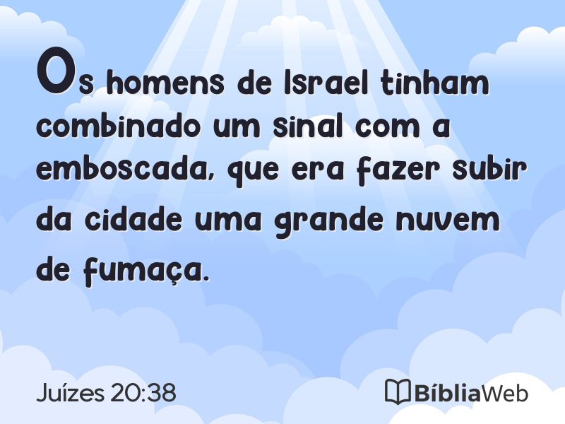 Juízes 20:38 em imagem para compartilhar