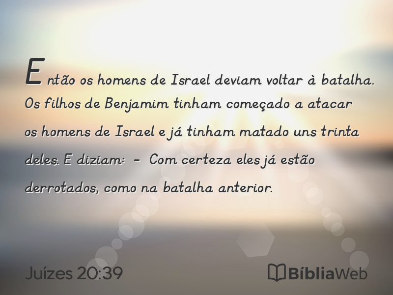 Juízes 20:39 em imagem para compartilhar